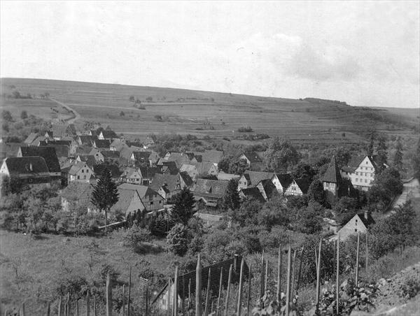 Um 1920: Blick auf Riet in Südrichtung