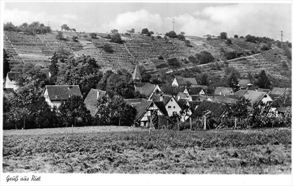 1941: Riet von der Raiffeisenstraße her gesehen