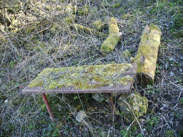 und freuen uns über den weich gepolsterten Sitzplatz am Ende des Weges.